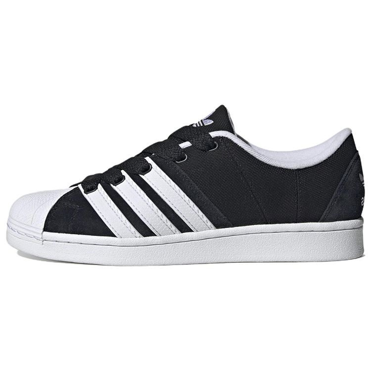 Adidas Superstar Supermodified Black White - Black Heel Unisex Sneakers Core-Black Cloud-White H03739