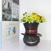 Unique Black Cat Head Little Planter Pot, Cute Succulent Indoor Flower Pot, Funny Novelty Resin Plant Flowerpot with Drain Hole Cat Pen Brushes Holder