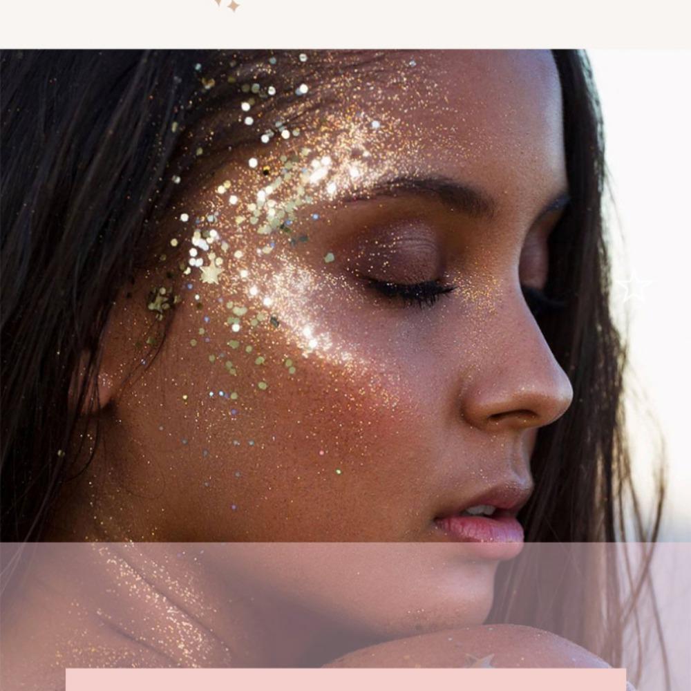 MAXFINE Жидкие тени для век, большие блестки, гелевая колба, чешуя русалки, ночной клуб