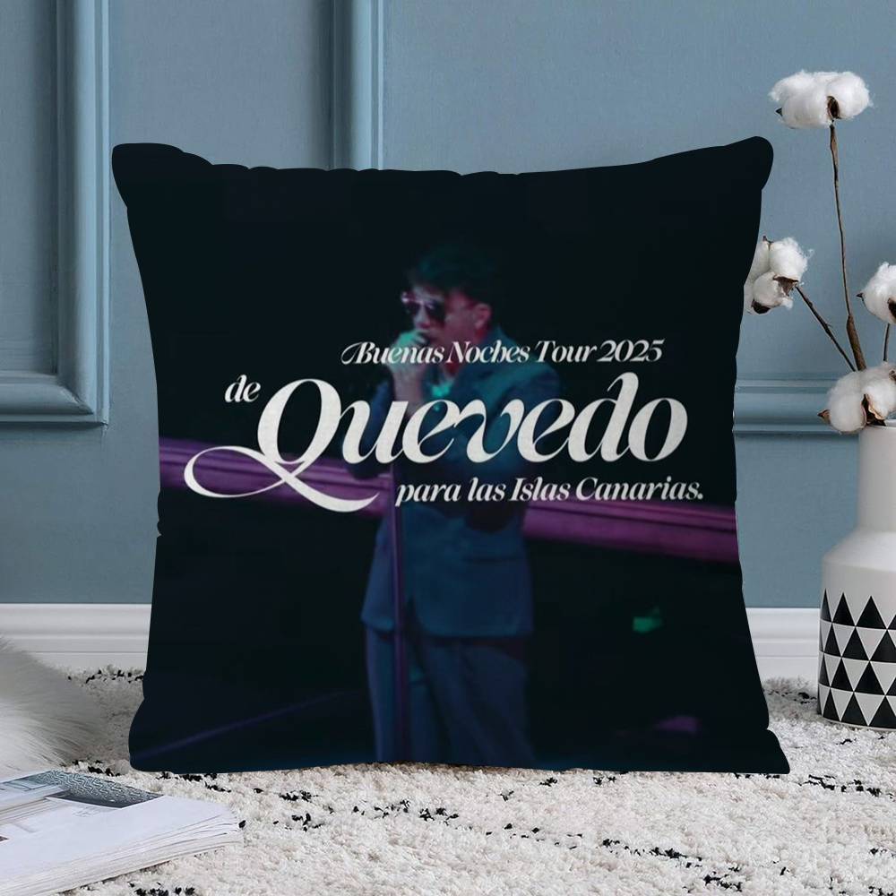 PC New Album Buenas Noches Quevedo Cushion Cover Inches Farmhouse Decor Home Throw Pillow Covers for Couch Decorations