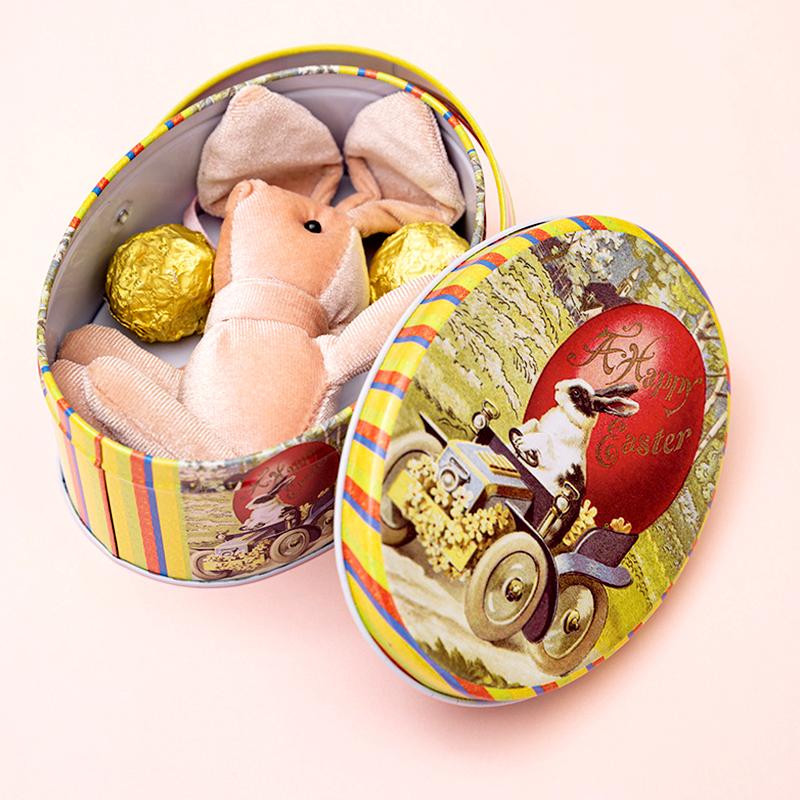 1 шт. Подарочная упаковка с ручкой на пасхальную тематику, модная жестяная коробка для хранения монет, коробка для конфет, коробки для печенья, праздничные принадлежности