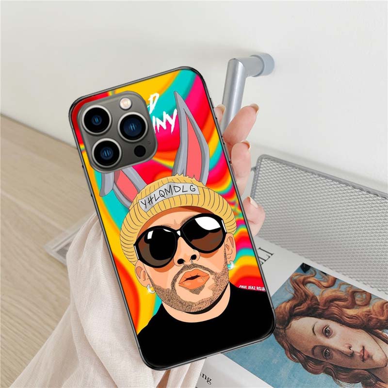B-Bad B-Bunny Phone Case For Iphone 17 Air 16 15 Pro Max 14 Plus 16E Coque 13 Pro 12 Mini 11 Clear Cover Silicone Cute Shell Sof