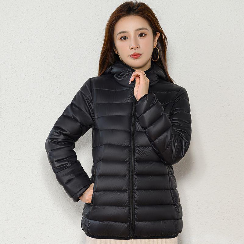 Women's Slim Fit Light Down Short Cotton Coat - Winter Korean Style, Large Size Available