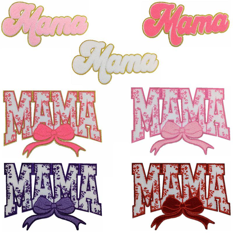 Liteon Glitter Bowknot Chenille Embroidery Patch for Clothes, Bags, Hats