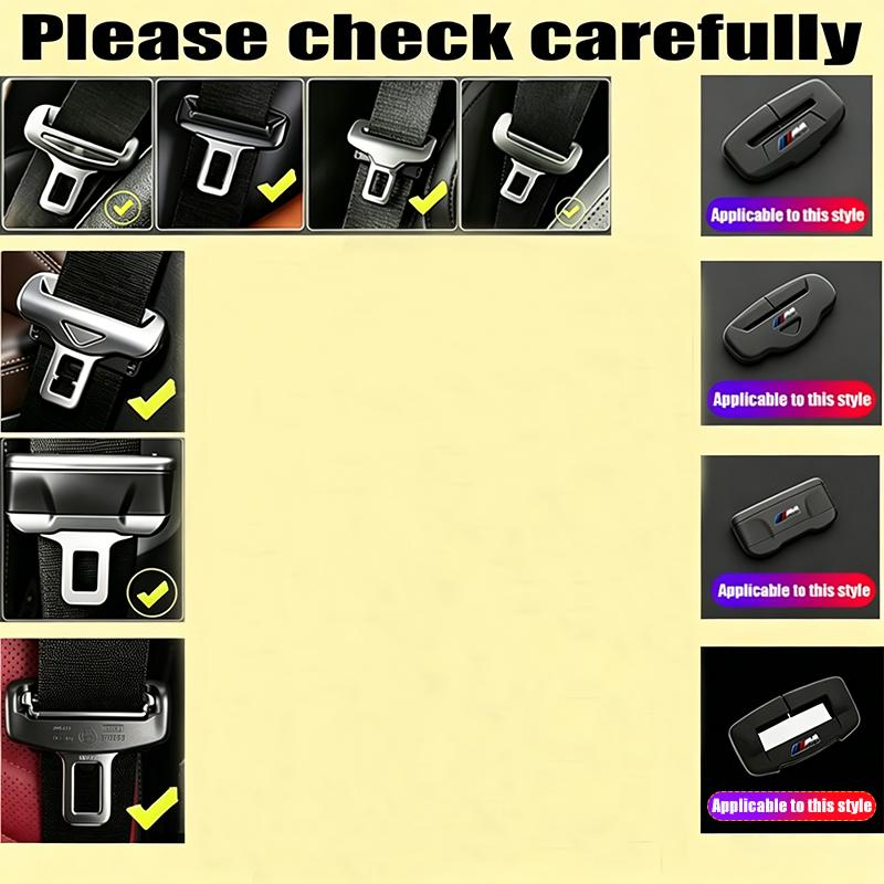 CTCE1 2pcs Silicone Car Seat Belt Buckle Protective Cover Decorative Accessories For BMW X1 X2 X3 X5 X4 X6 F20 F10 F07 E70 E46/Sticker