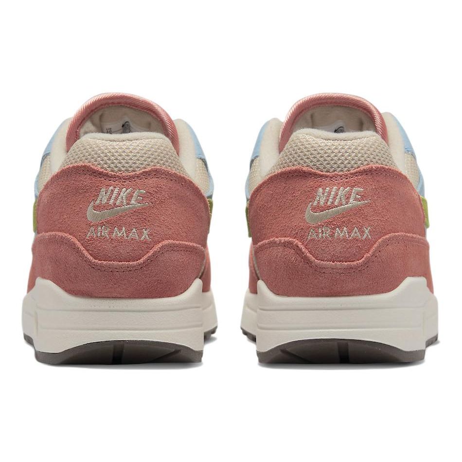 Nike Air Max 1 Light Madder Root Unisex Sneakers Pink Vivid-Green Rattan DV3196-800