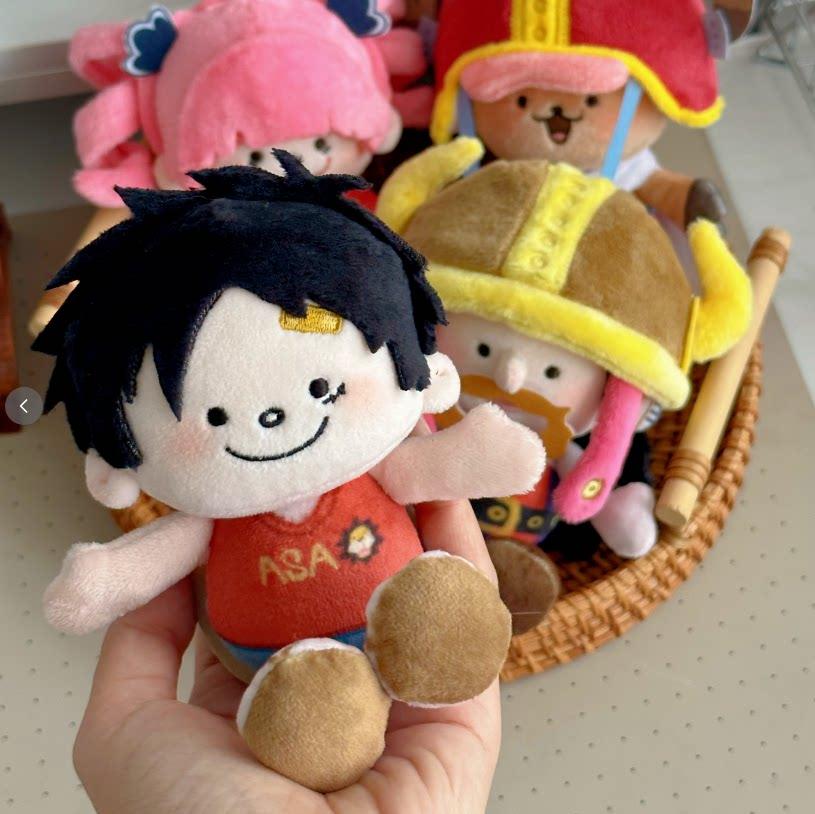 Новая плюшевая кукла из команды Соломенной Шляпы One Piece, Раунд 3: Луффи, Зоро, 15 см, Серия «Бусинка Глаз», Кукла с хлопковым наполнителем, Брелок, Фанмейд Подарок