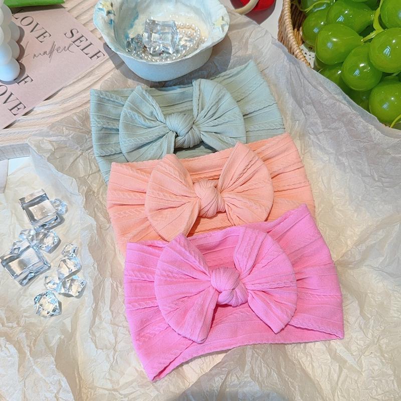 3 шт. Повязки на голову с бантами для маленькой девочки, повязка-тюрбан для новорожденного, аксессуар для волос, детская повязка для волос, уличная повязка на голову для малышей и детей, аксессуары для волос