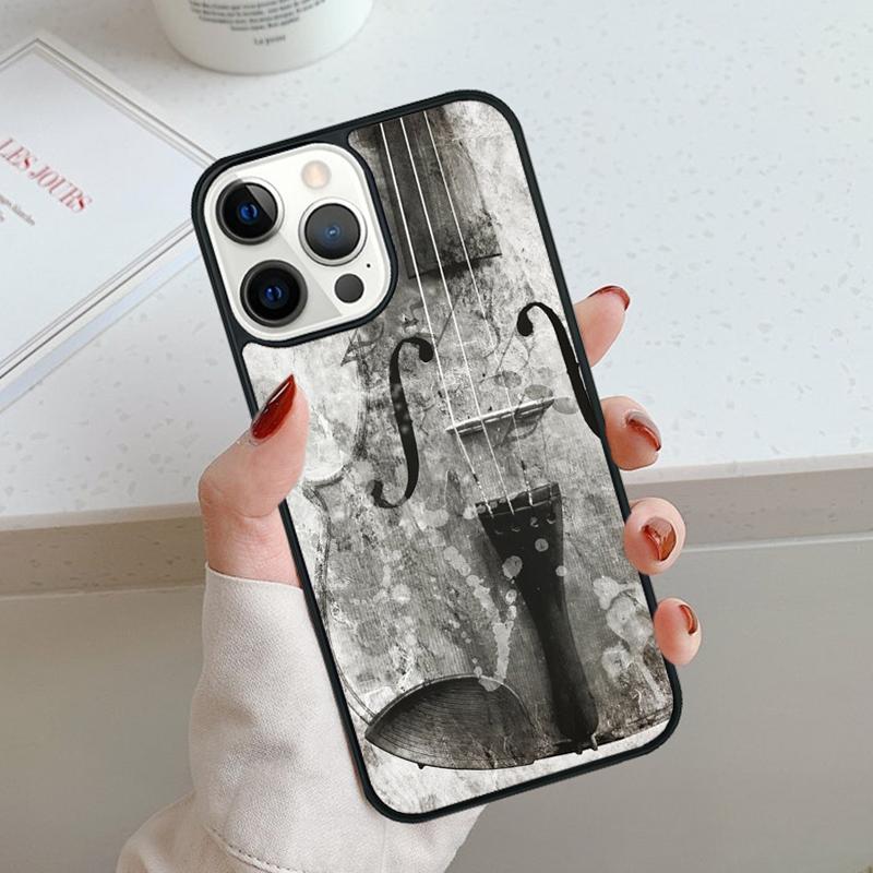 Чехол для телефона 'Скрипка и Музыкальная нота' Для iPhone 17 Air 11 12 13 14 15 16 Pro Max Чехол-бампер Для iPhone 17 Air Max Plus Чехол-оболочка