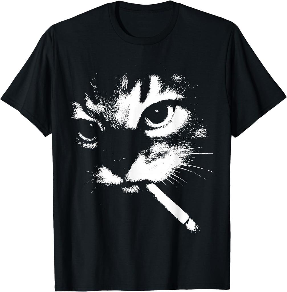 Funny Smoking Cat Meme Cool Cat T-shirt