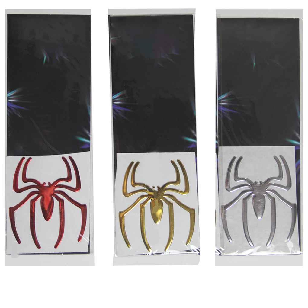 Наклейки на автомобиль Металлический 3D Паук Логотип автомобиля Золото/Серебряный Аксессуары для стайлинга автомобиля Металлическая наклейка Хромированный значок паука Эмблема