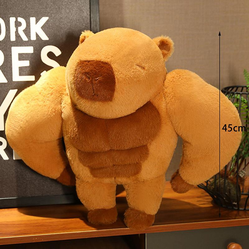 Strawberry Hat Capybara Plush Toy Simulation Turtle Backpack Capibara Stuffed Animals Pendant Plush Toy Stuffed Doll Kids Gifts