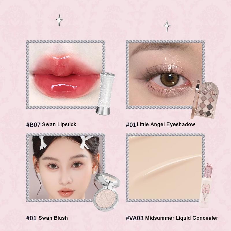 Flower Know Little Angel Collection Подарочная коробка с косметикой Тени для век Румяна Кремовая матовая помада Хайлайтер Полный набор Все в одном