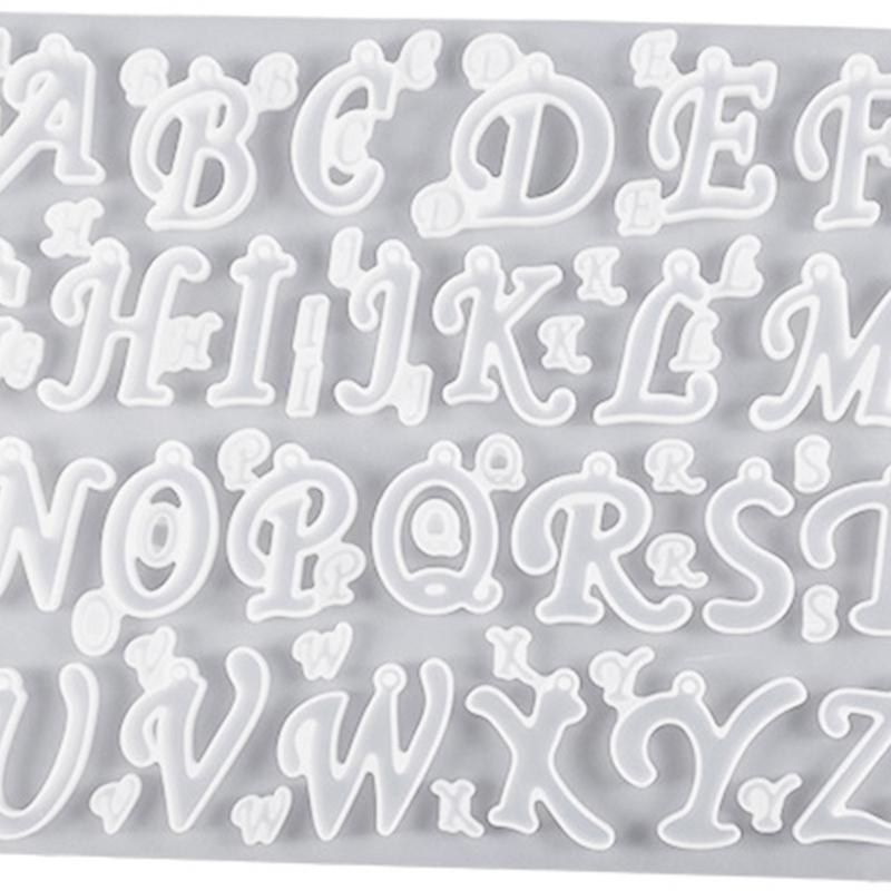 Форма для брелока с буквами, ожерелья, кулона, силиконовая форма с отверстием для декора, багажа, кристаллов, букв, шармов