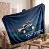 Rocket League Personalized Flannel Blanket, Custom Printed Text Name, Warm Soft Blanket For Couch Bed
