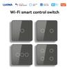 WiFi Zigbee Умный сенсорный выключатель 1/2/3/4 клавиши Рамка из ПК/Пластика Дизайн с планкой Таймер управления Голосовой домофон Умный настенный выключатель