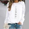 Chic O-neck Polyester Lady Blouse Spring Autumn Women for Outdoor
