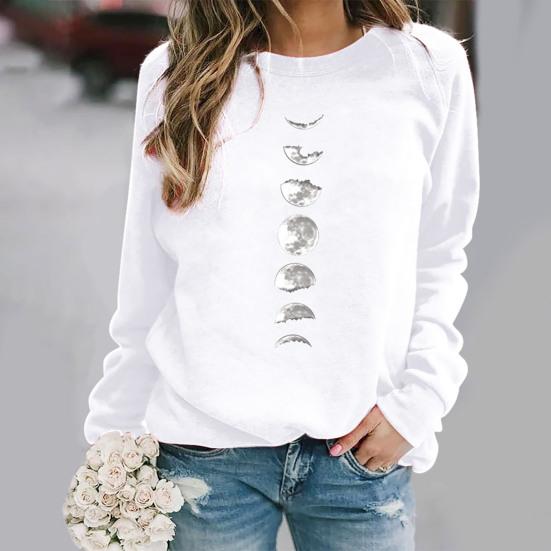 Шикарная женская блузка из полиэстера с круглым вырезом на весну и осень для женщин на открытом воздухе