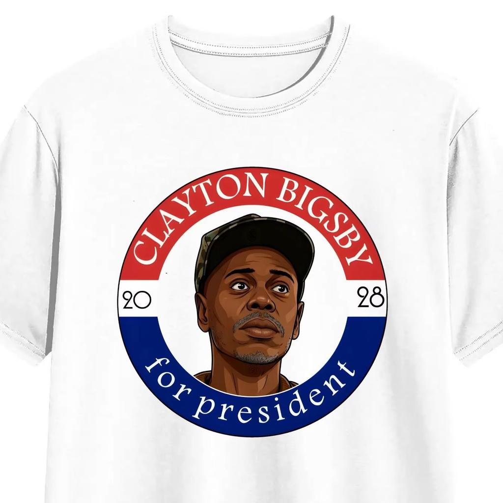Clayton Bigsby For President 2028 T Shirt Beach Pure Cotton T Shirts For Adult Hip Hop Casual Tshirt Short Sleeves Y2K Fun Tops