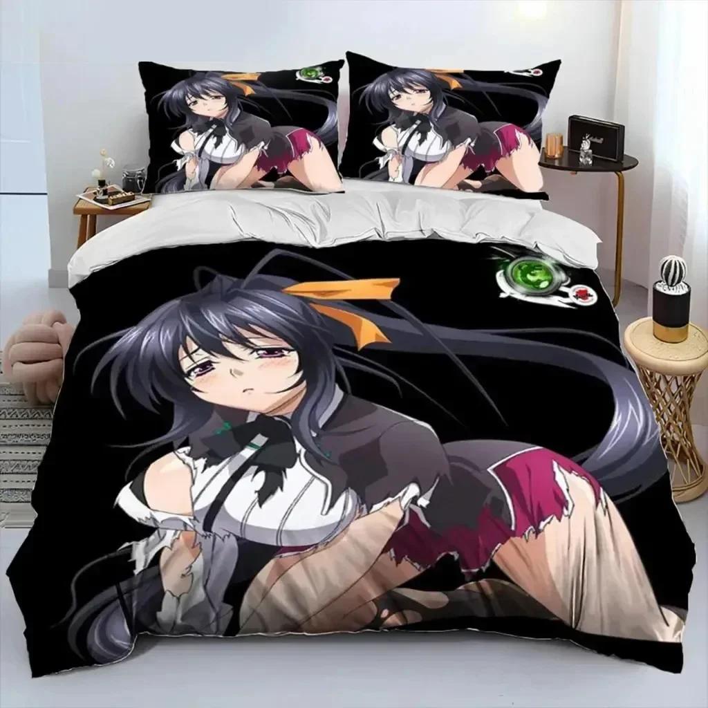 3D Print Anime High School Dxd Sexy Rias Comfortable Duvet Cover Pillowcase Bedding Set Children Bedroom Decoration Home Textile