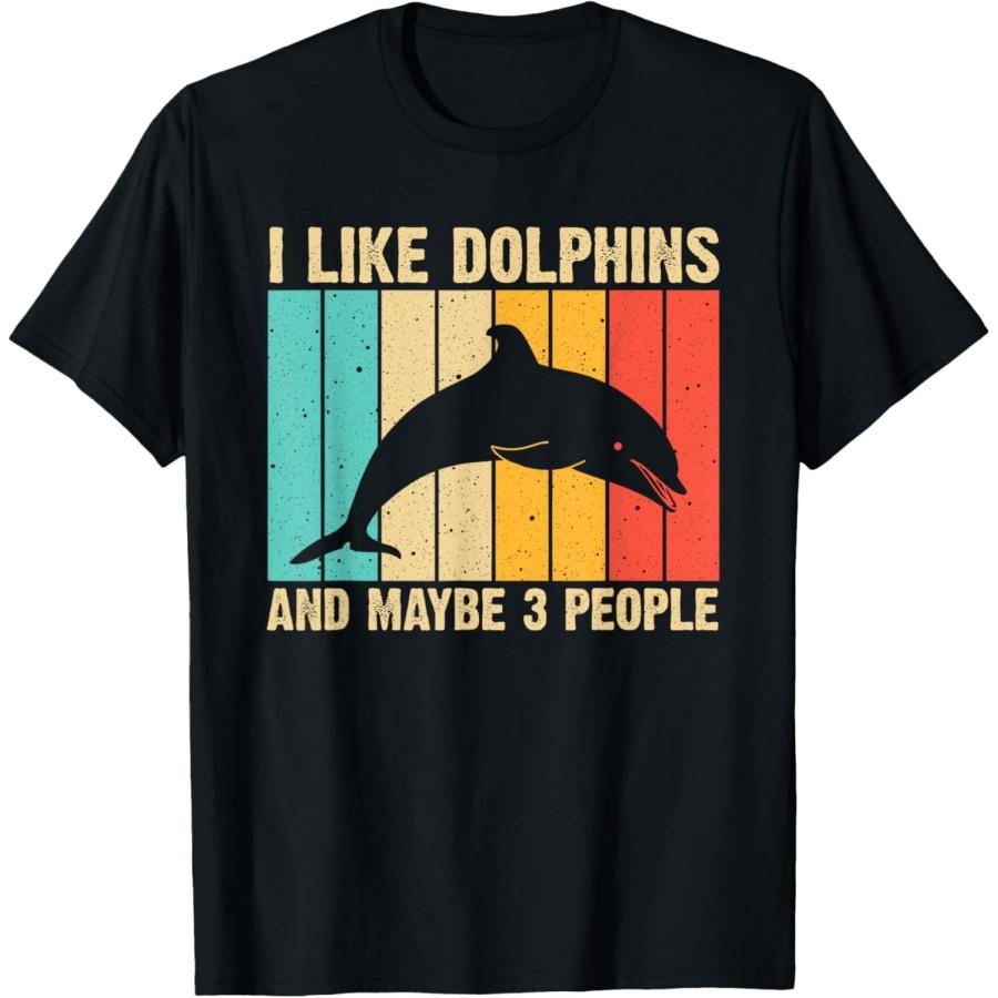 Funny Dolphin Design For Men Women Dolphin Lover Beluga Fish T-Shirt