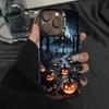 Тыквенный Демон Замок Подходит для чехла на мобильный телефон Apple 16 Pro iPhone15plus новый 13 Pro Max матовый