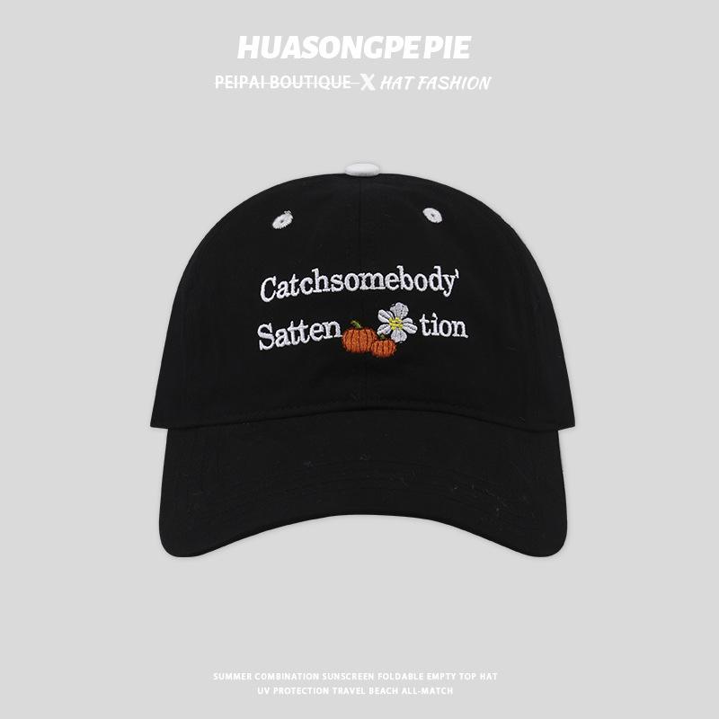 Peaked cap female spring and summer soft top couple sun hat campus versatile face small baseball cap male