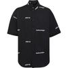 Balenciaga Рубашка Обычный крой Мужская Черная 681702TOL651070