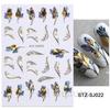 3D Fall Nail Stickers Gold Leaf Cotton Flowers Transfer Decals Nail Adhesive Sliders Manicure 2023 Autumn Decorations TRSTZ-SJ