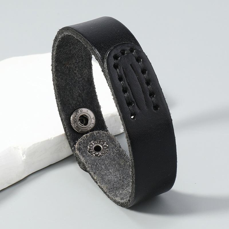 Браслет-обертка из натуральной кожи для мужчин, браслеты, повседневные ювелирные аксессуары
