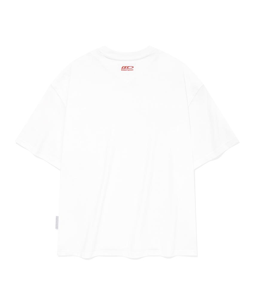 DTHIRTYONE Princeton Overlay Print T-Shirt (White Cream)