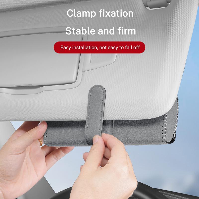 Замшевый Автомобильный Козырек Чехол для Очков Контейнер для Хранения Солнцезащитных Очков Держатель Для Porsche Cayenne Panamera Macan 911 718 Cayman Taycan Boxster