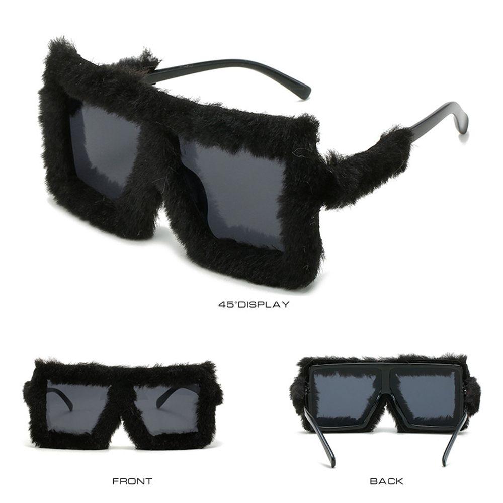 UV400 Ladies Shades Eyewear Ladies Sexy Shades Soft Fur Punk Sun Glasses Plush Sunglasses