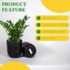 4.3 Inches Round Metal Planter for Home Decor, Pack of 1 (Black)