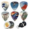 Jasenna Guitar Picks, 12-Piece Set, Stylish Plectrums for Bass and Stringed Instruments, Made of Plastic with Storage Case, Non-Slip, Lightweight,