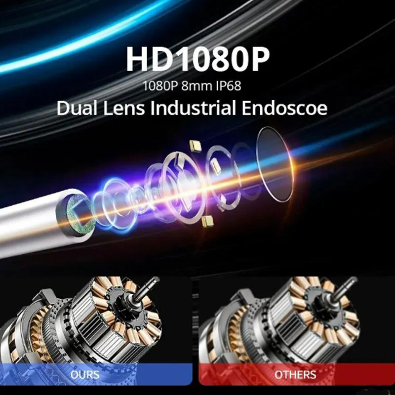 Промышленная эндоскопическая камера 1080P 4.3 "однообъективный HD1080P автомобильный инспекционный бороскоп IP68 водонепроницаемая канализационная камера с HD LED