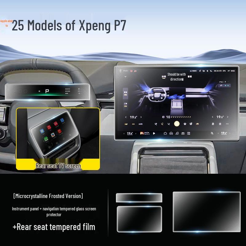 Закаленное Стекло Защитная Пленка для Экрана для 25 Моделей Xiaopeng P7 - Пленка для Навигации на Центральной Консоли для Модификации Салона