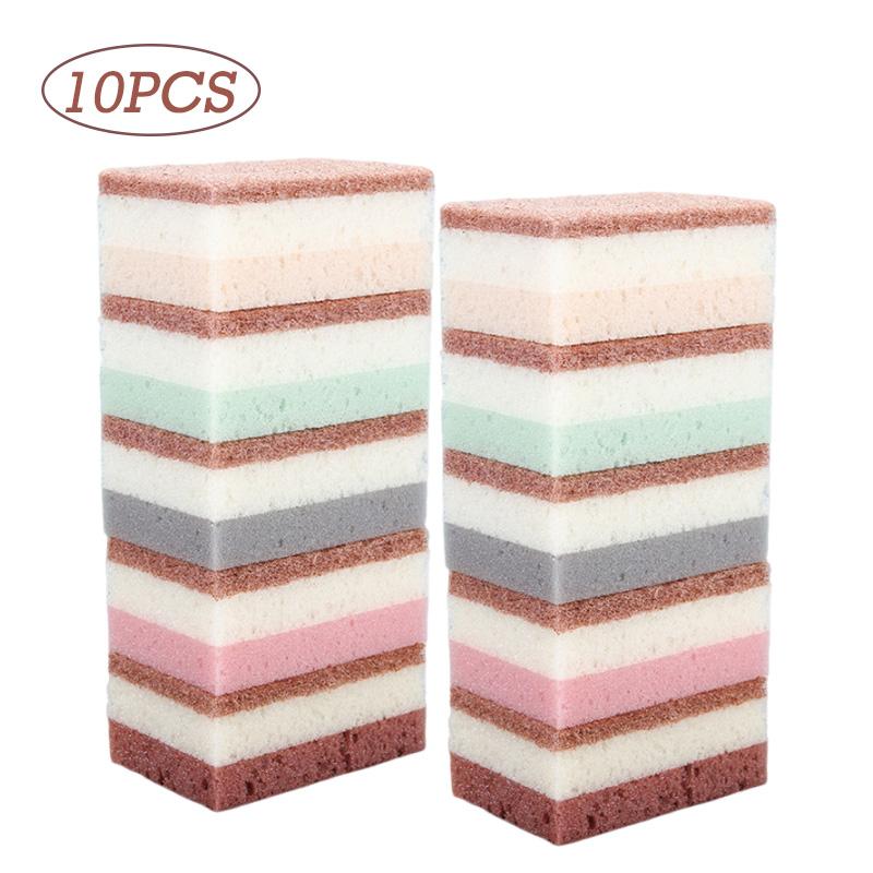 5/10/15PCS Cleaning Sponges Double-Sided Absorption Sponge for Washing Pot Bowl Reusable Kitchen Clean Brush Home Cleaning Tools