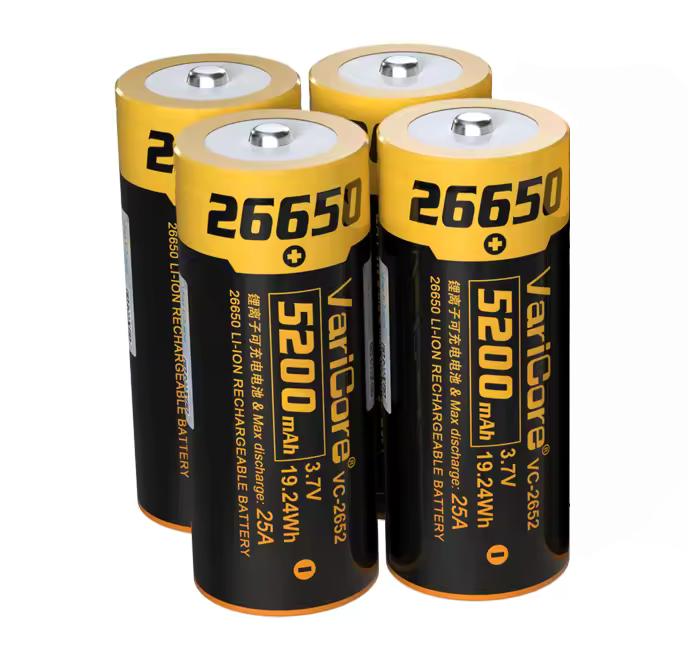 Akumulator Bateria Ogniwo Varicore Vc-2652 Plus 26650 Li-Ion 3.7V 5200Mah