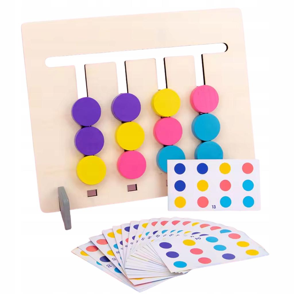 Educational Game Montessori Set Animal Blocks Color Matching