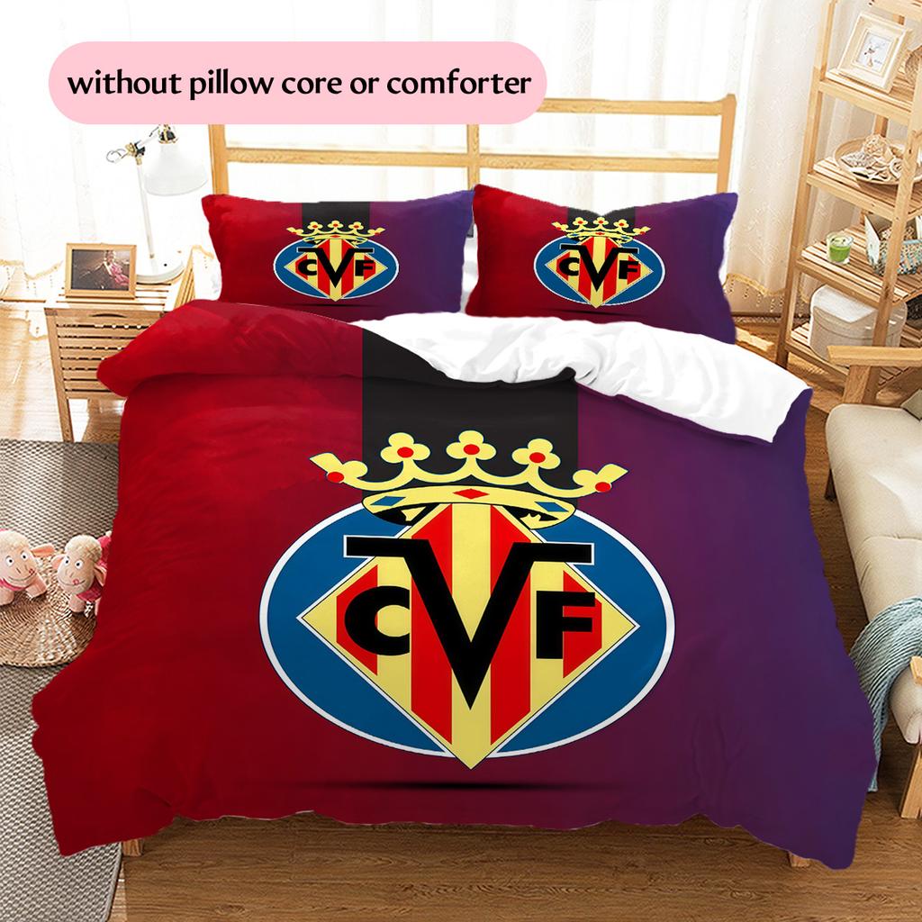 Villarreal Pattern Bedding Quilt Set Home Decoration Gift (1 * duvet cover + 2 * pillowcase without core)