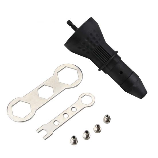 Электрическая насадка-заклепочник Аккумуляторная дрель Ручной инструмент Простота в эксплуатации Компактный Портативный Аккумуляторный инструмент для клепки Адаптер для резьбовых заклепок