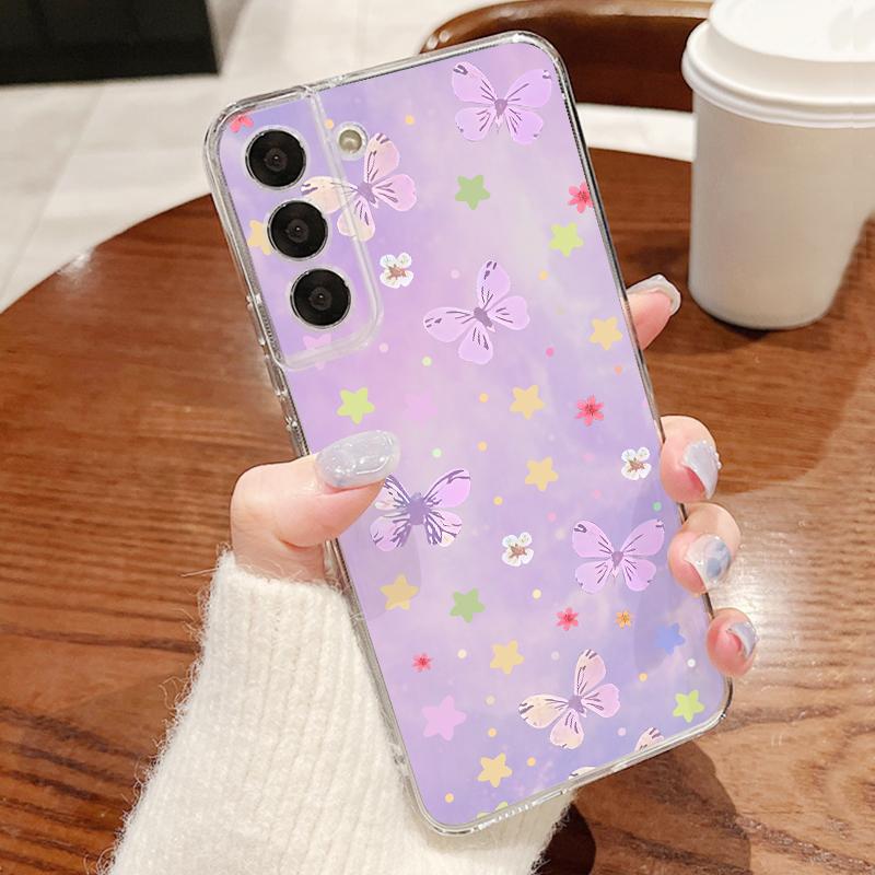 Милый чехол с принтом бабочки для iPhone 18 Pro Max Прозрачная мягкая силиконовая накладка для iPhone 17 16 15 14 13 Pro Max 17E 16E