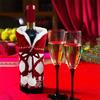 Christmas Fur Ball Knitting Wine Set Atmosphere Decoration Items ARI