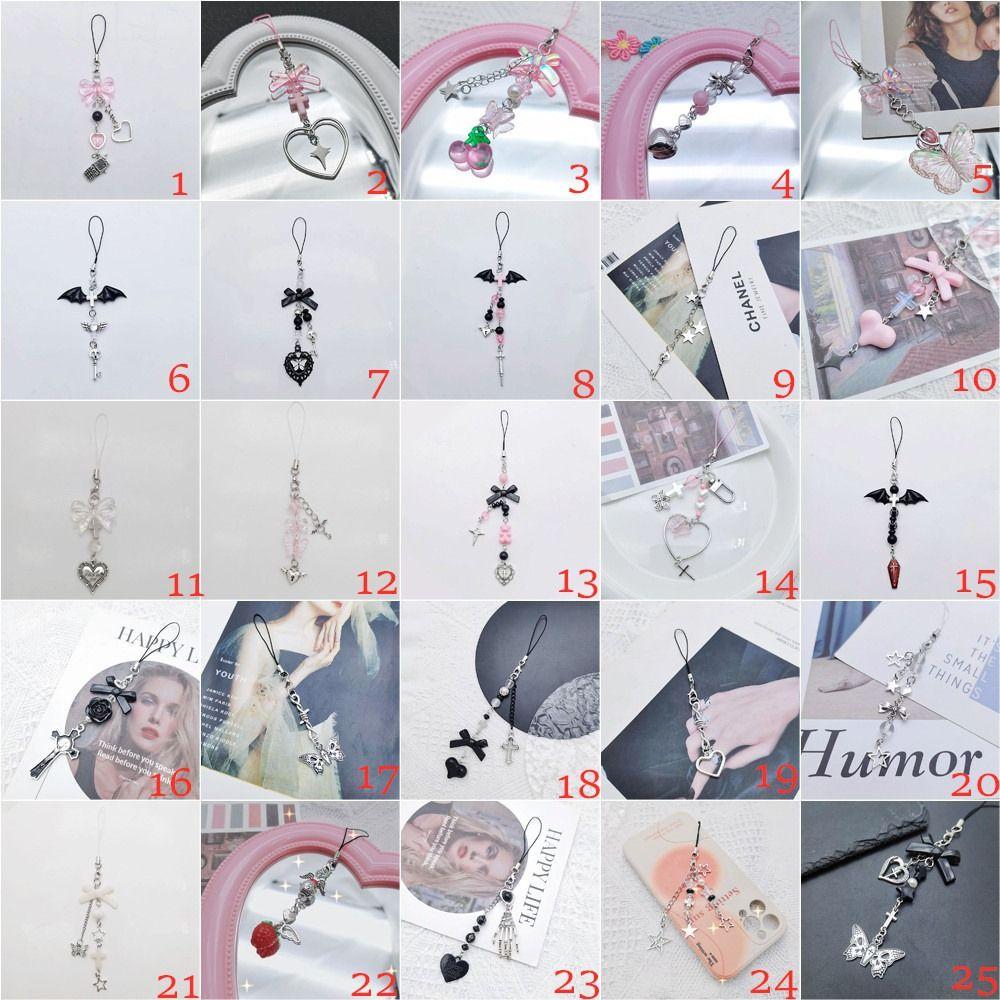 Bag Charms Beaded Chain Gool Girl Mobile Lanyard Phone Pendant Mobile Phone Strap Cellphone Strap