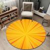 Artistic Round Floral Multicolor Carpet, Non-Slip Floor Mat for Kids Room