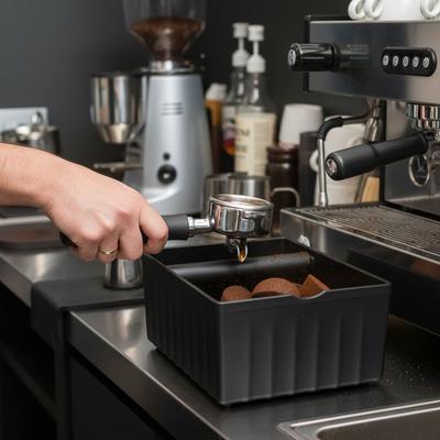 Прямоугольный ящик для кофейной гущи, большая вместимость, нескользящая основа, мусорное ведро для кофейной гущи с трамбовкой, устойчивый