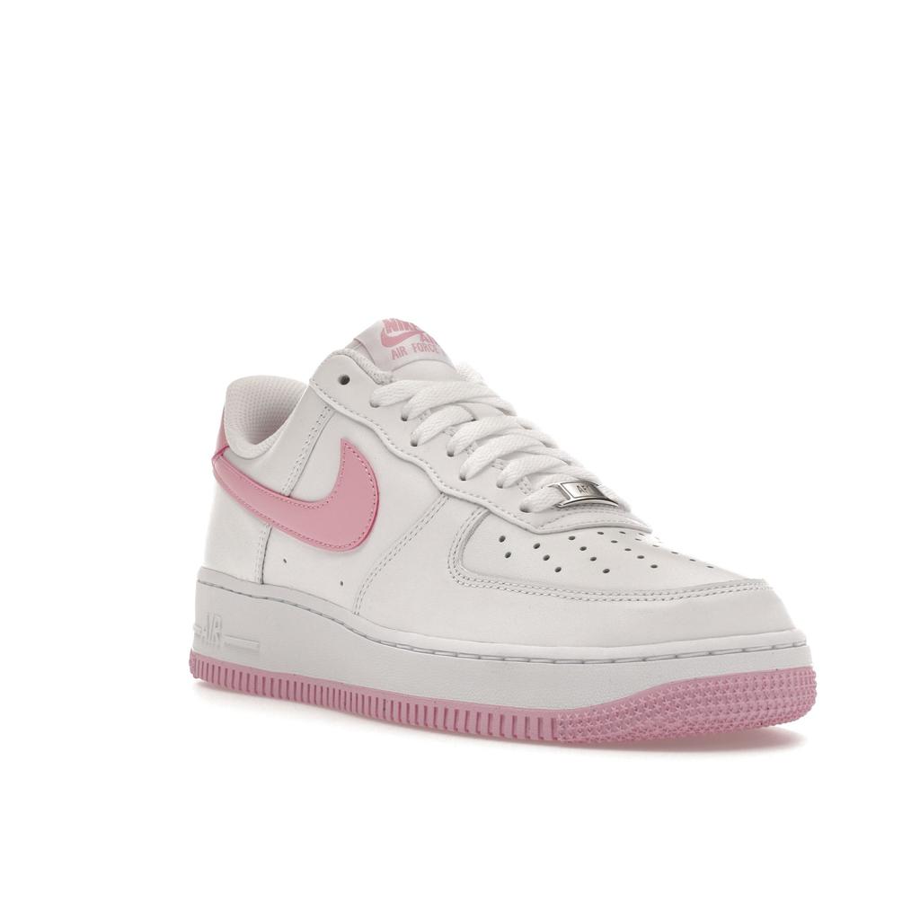 Nike Мужские кроссовки Air Force 1 07 Bubblegum белые розовые с посадкой FJ4146-101