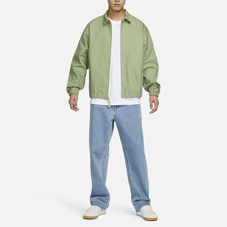 Nike Sb однотонная спортивная куртка с воротником-молнией, унисекс, куртка масляно-зеленого цвета FQ0407-386