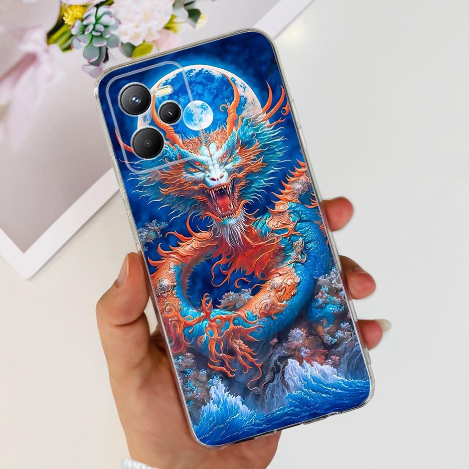 Чехол для Realme C35 RMX3511 Стильный окрашенный чехол Прозрачный силиконовый Мягкий тонкий чехол для телефона Для Realme C35 C 35 RealmeC35 Fundas Shell